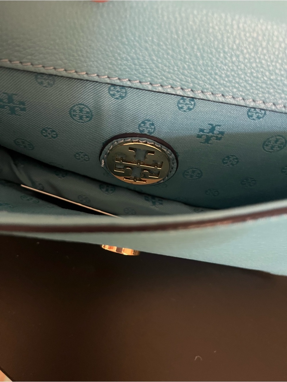 Tory Burch Blue Leather Crossbody Bag - Picture 6 of 8